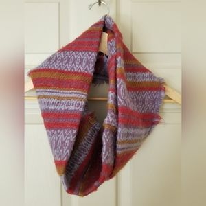Eco by Rising Tide Multi Colored Mohair and Cotton Infinity Scarf
